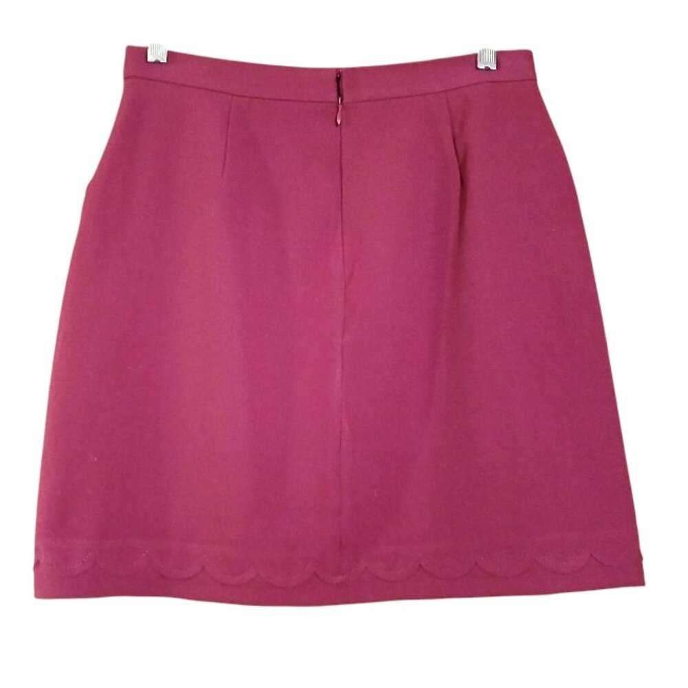 BANANA REPUBLIC Plum Scallop Stretch Career Skirt Size 4 - Picture 5 of 10